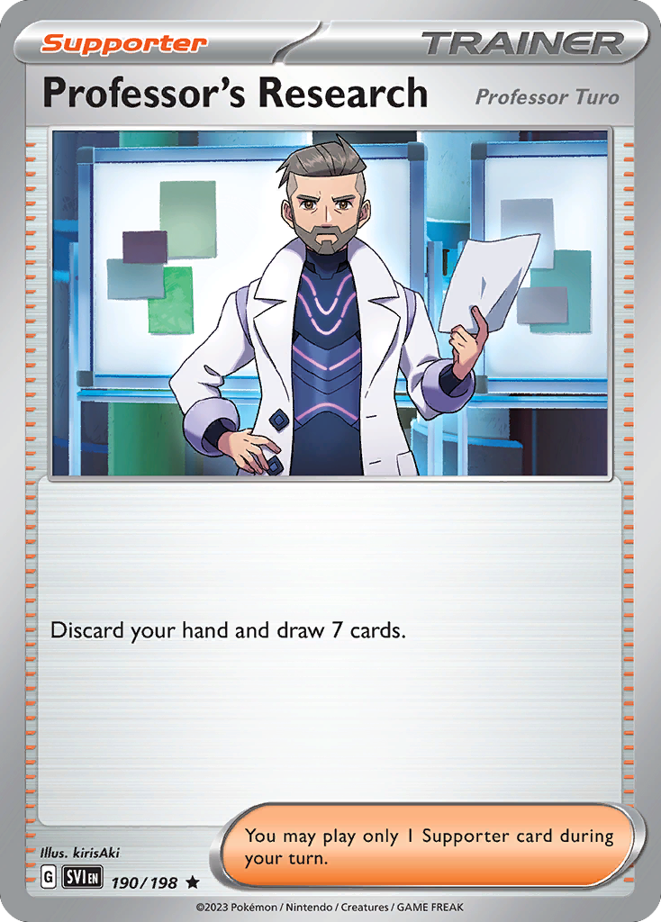 Professor's Research (Professor Turo) 190/198 Rare card from Scarlet & Violet