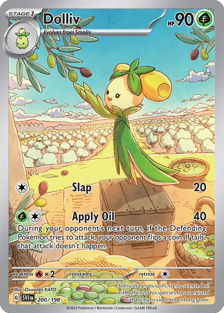 Dolliv 200/198 Illustration Rare card from Scarlet & Violet