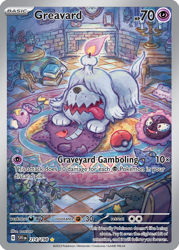 Greavard 214 Illustration Rare card from Scarlet & Violet