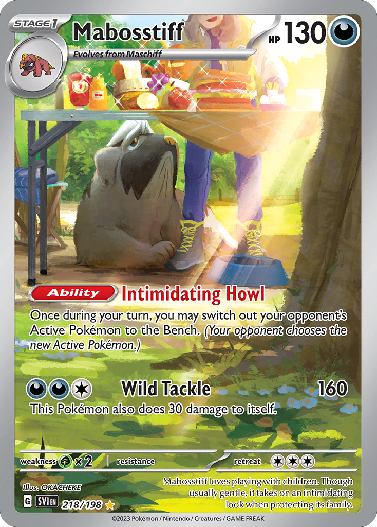 Mabosstiff 218 Illustration Rare card from Scarlet & Violet