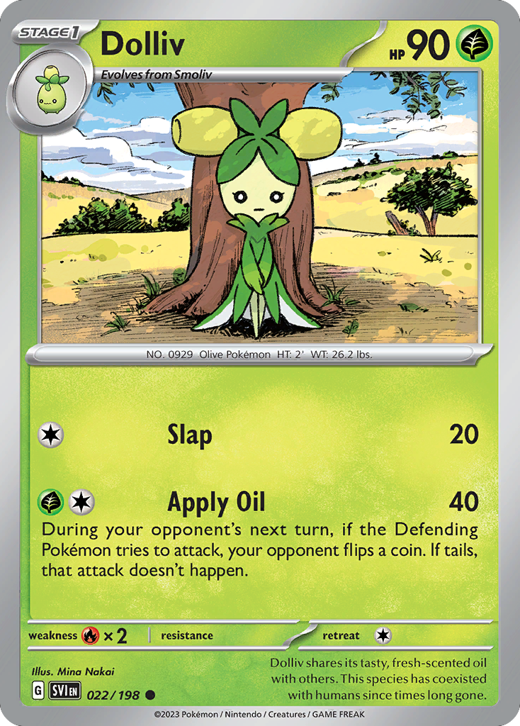 Dolliv 22 Common card from Scarlet & Violet