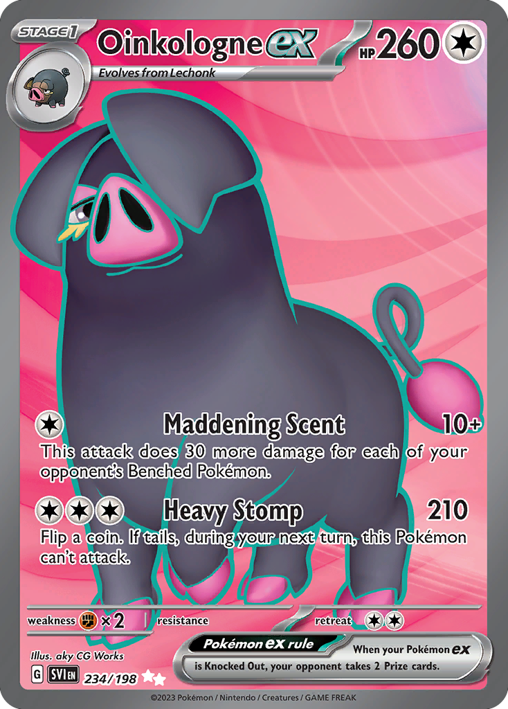 Oinkologne ex 234/198 Ultra Rare card from Scarlet & Violet