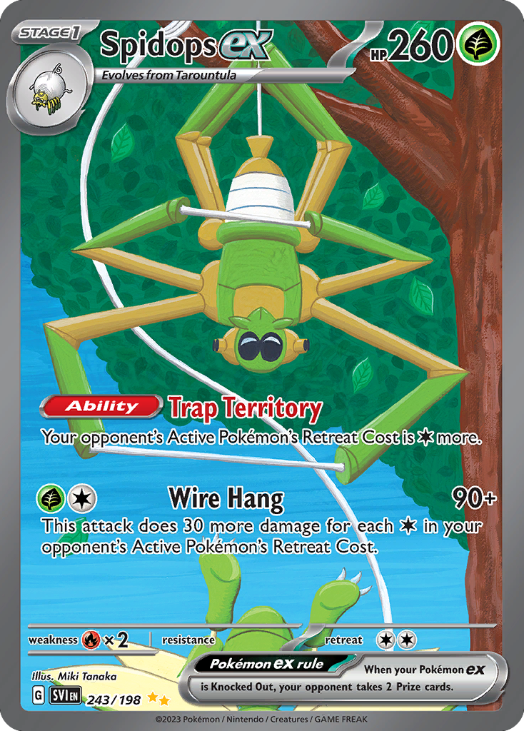 Spidops ex 243 Special Illustration Rare card from Scarlet & Violet