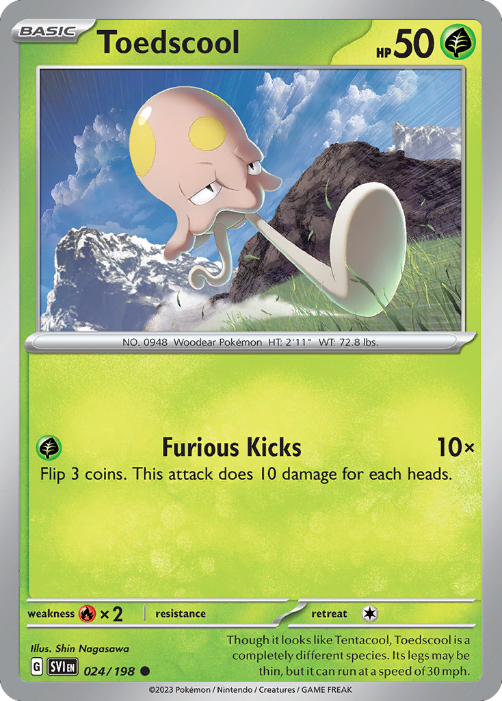 Toedscool 24 Common card from Scarlet & Violet