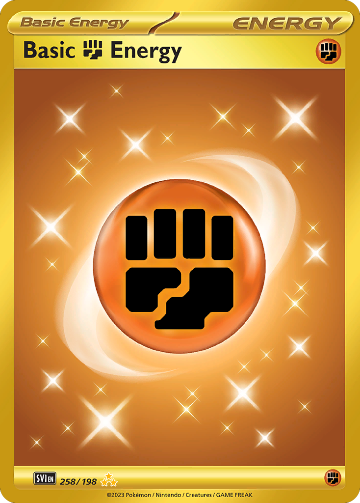 Basic Fighting Energy 258 Hyper Rare card from Scarlet & Violet