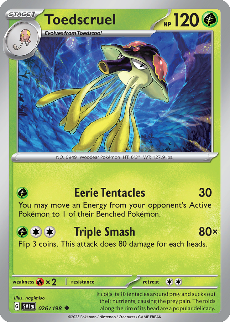 Toedscruel 26 Uncommon card from Scarlet & Violet