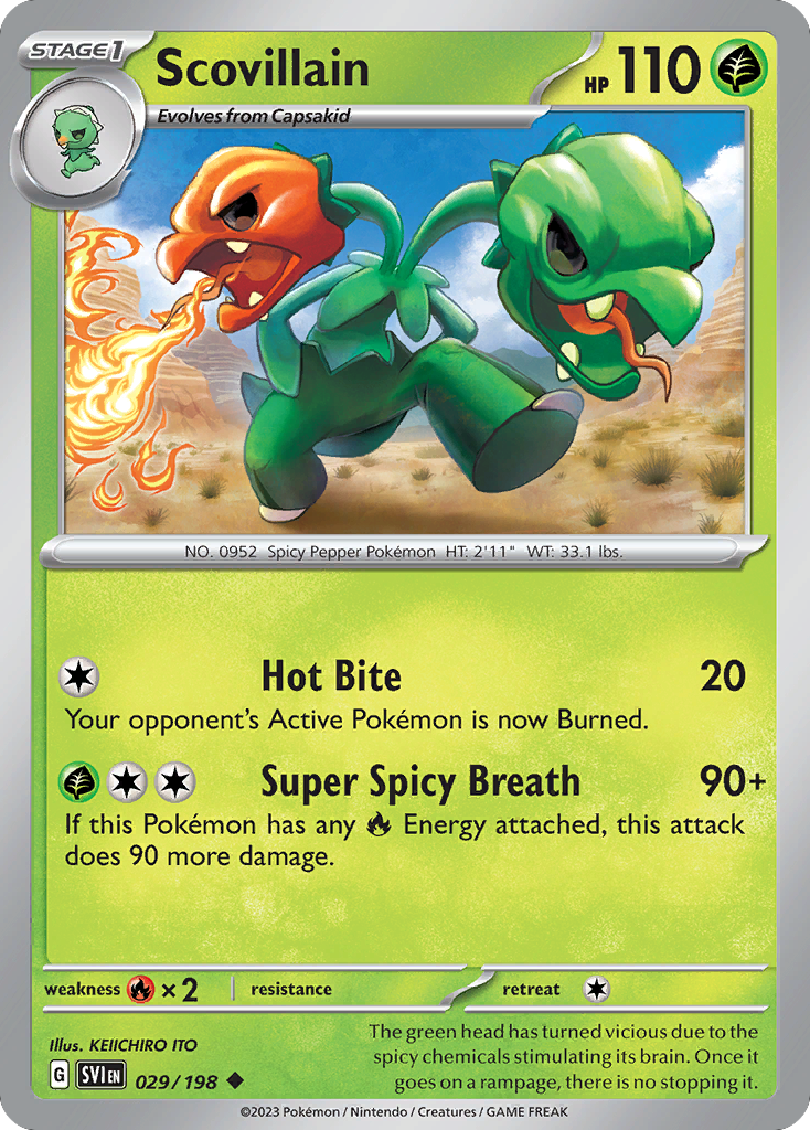 Scovillain 29 Uncommon card from Scarlet & Violet