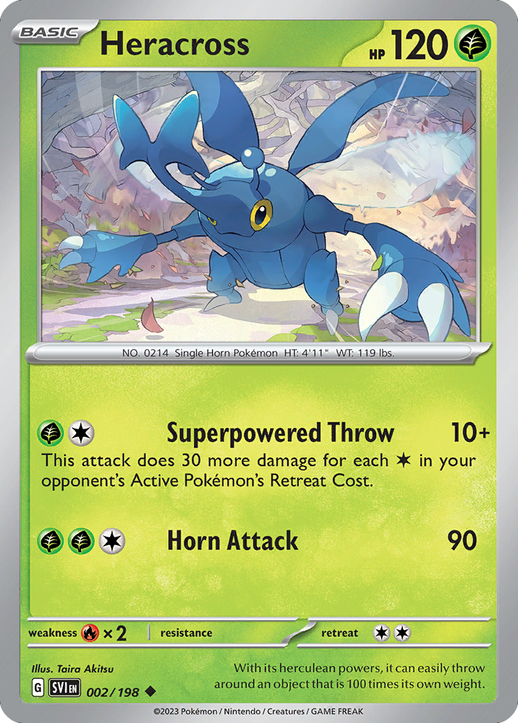 Heracross 2 Uncommon card from Scarlet & Violet