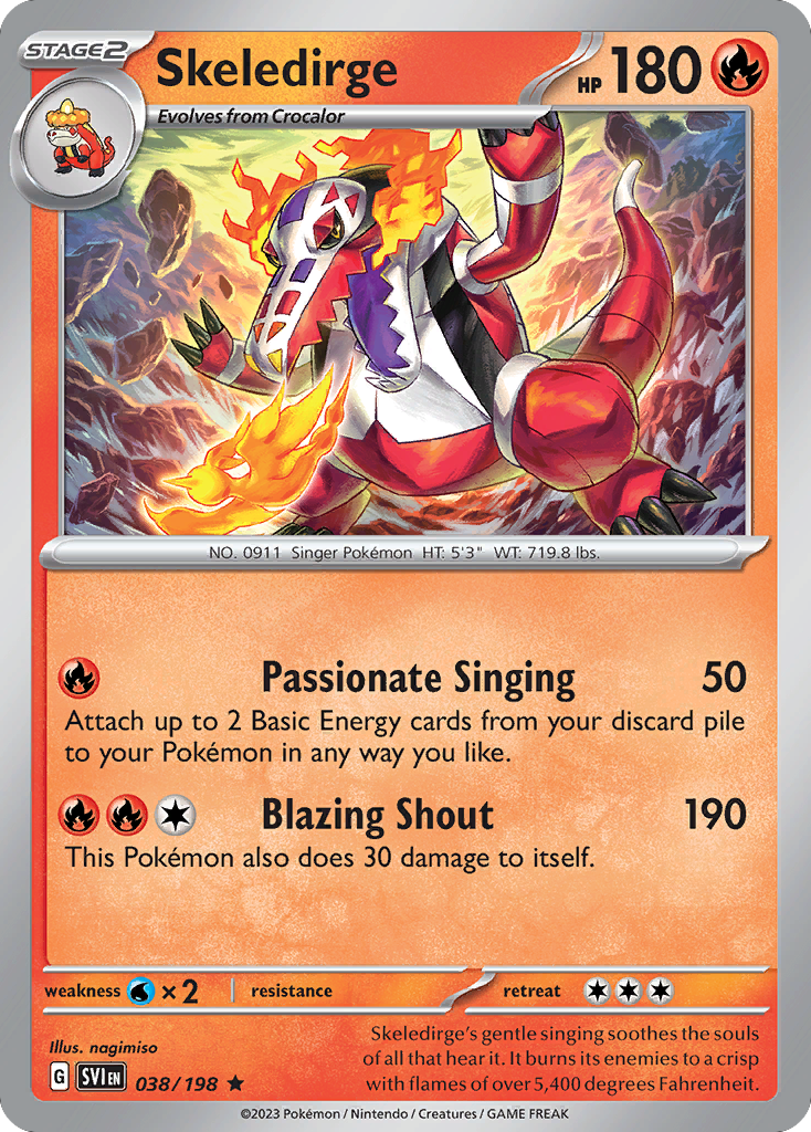 Skeledirge 38 Rare card from Scarlet & Violet