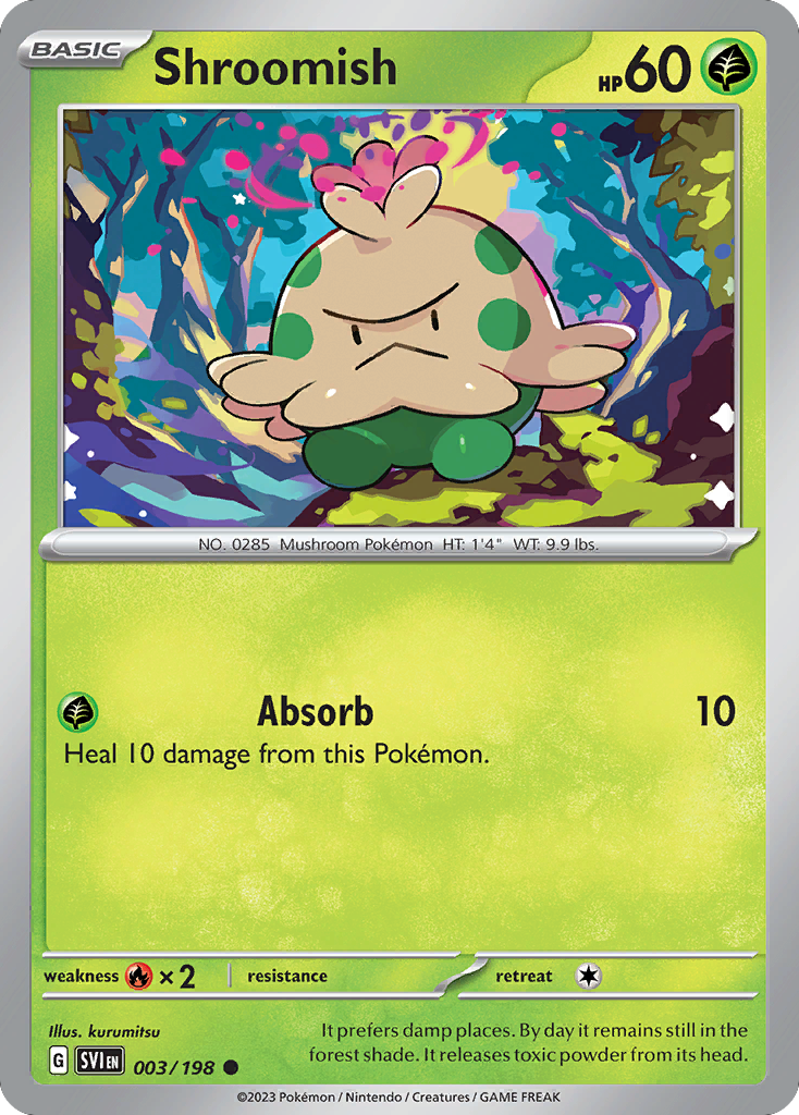 Shroomish 3 Common card from Scarlet & Violet