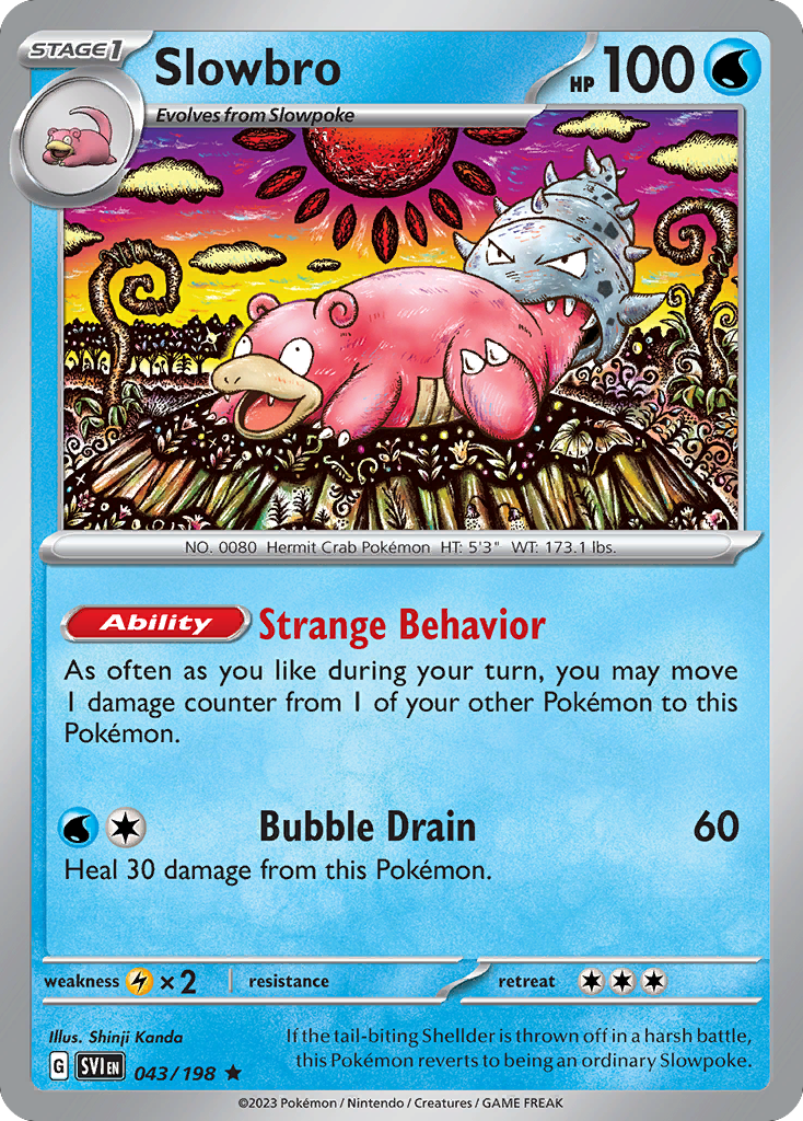 Slowbro 43 Rare card from Scarlet & Violet