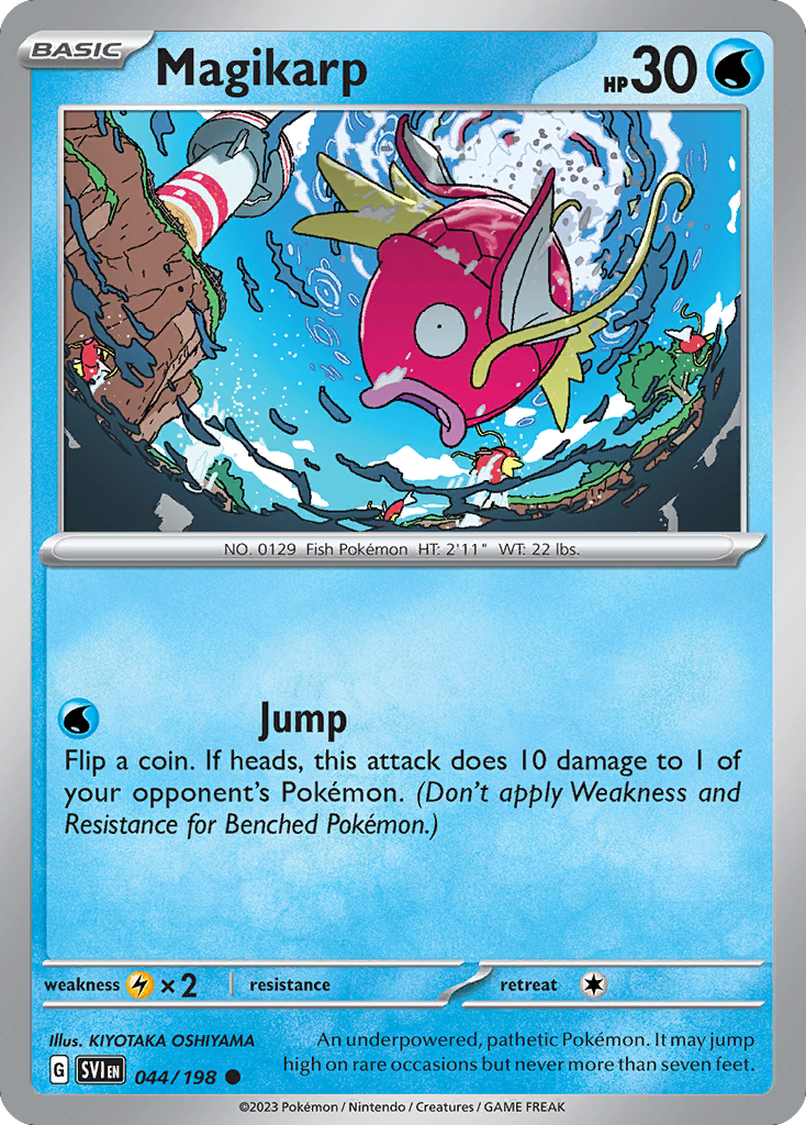Magikarp 44 Common card from Scarlet & Violet