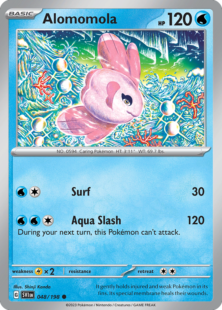 Alomomola 48 Common card from Scarlet & Violet