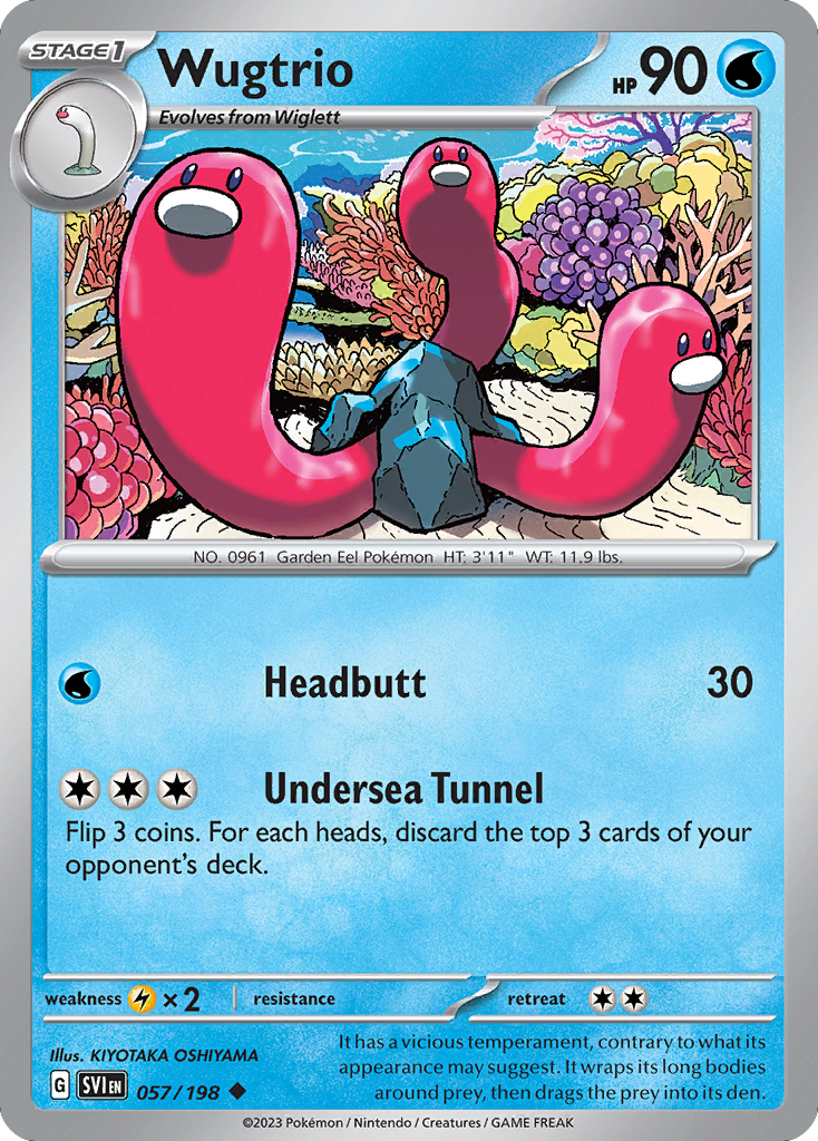 Wugtrio 57/198 Uncommon card from Scarlet & Violet