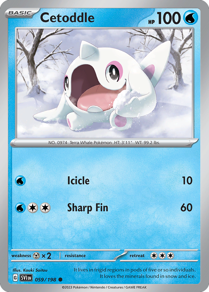 Cetoddle 59 Common card from Scarlet & Violet