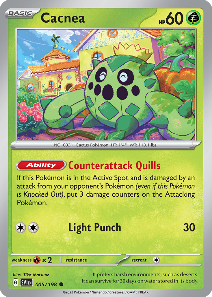 Cacnea 5 Common card from Scarlet & Violet