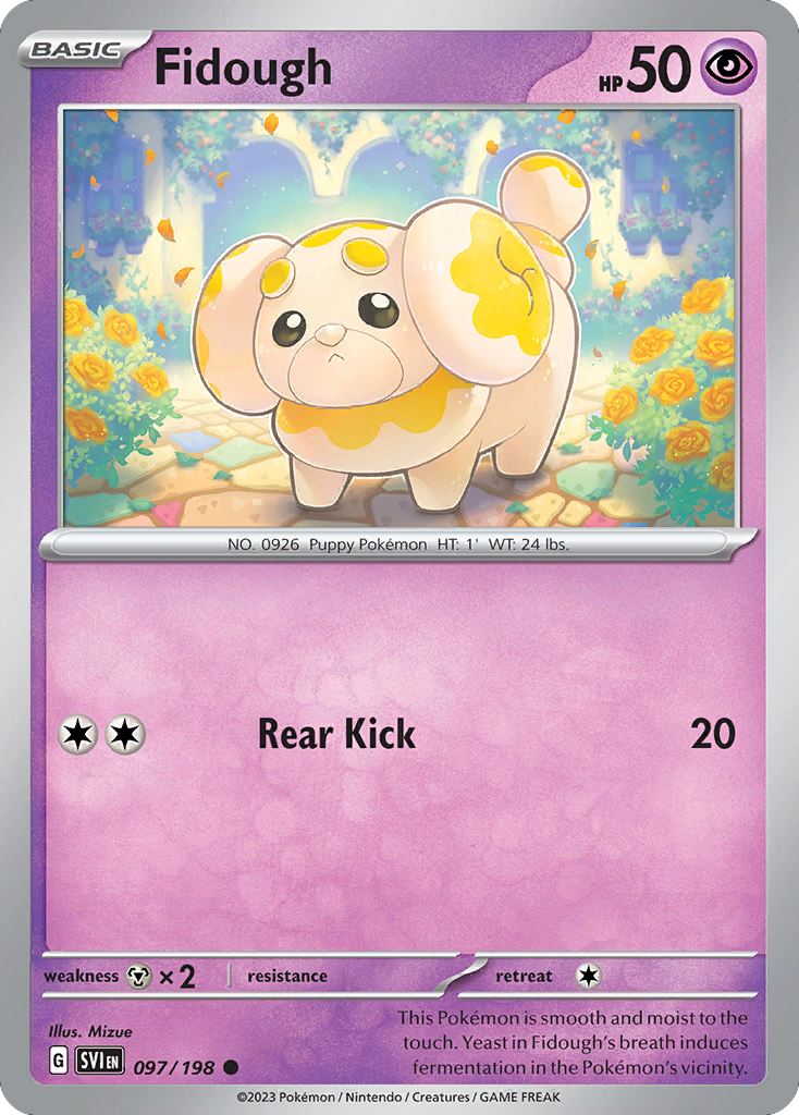 Fidough 97 Common card from Scarlet & Violet