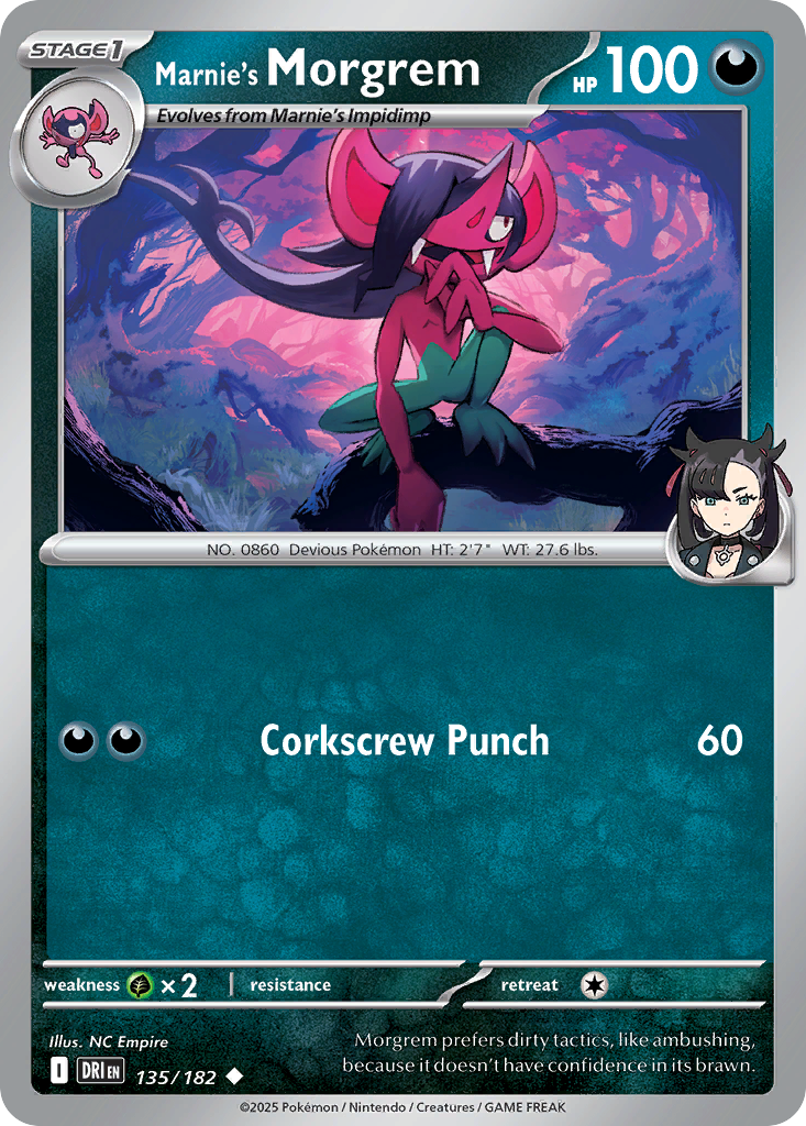 Marnie's Morgrem 135 Uncommon card from Destined Rivals