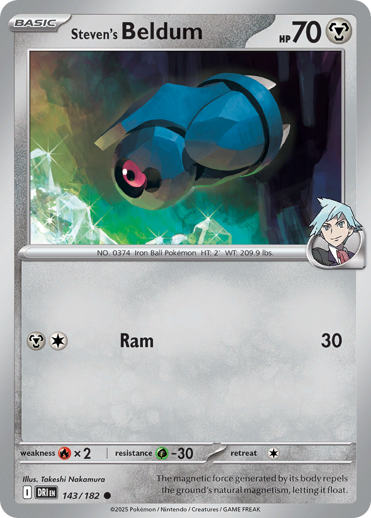 Steven's Beldum 143/182 Common card from Destined Rivals