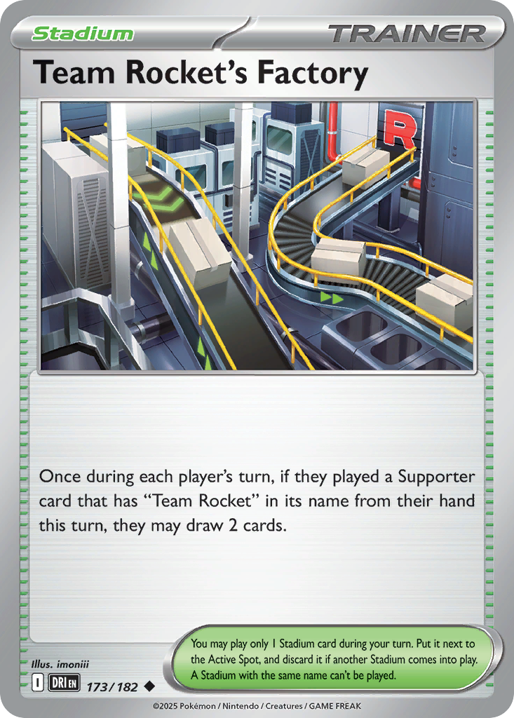 Team Rocket's Factory 173 Uncommon card from Destined Rivals