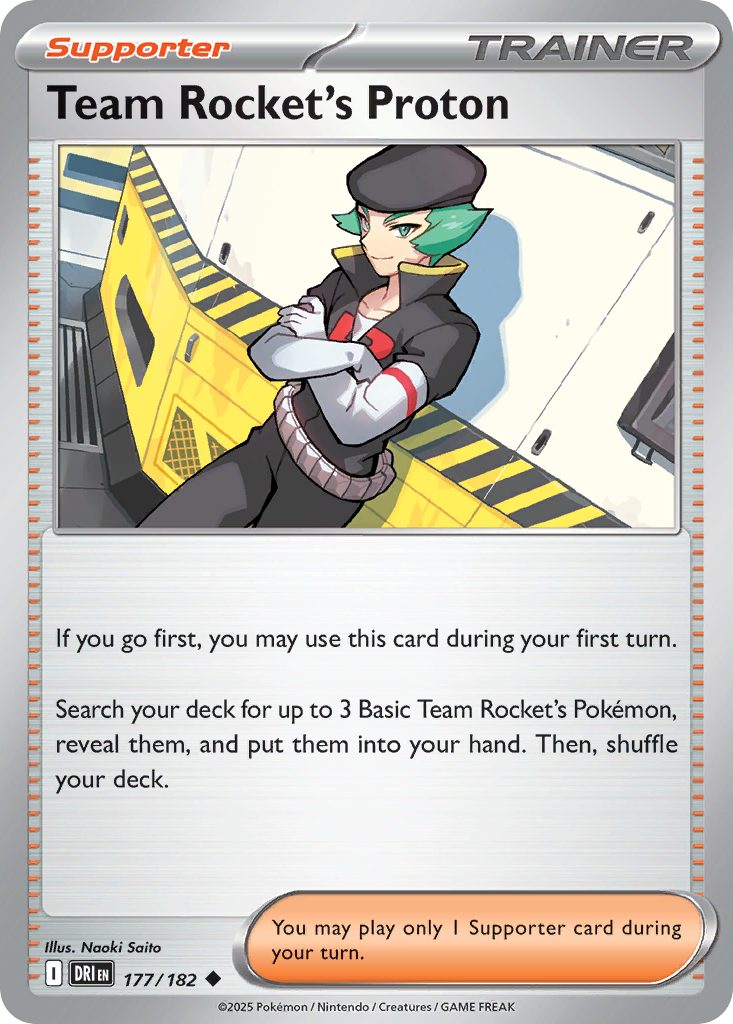 Team Rocket's Proton 177 Uncommon card from Destined Rivals