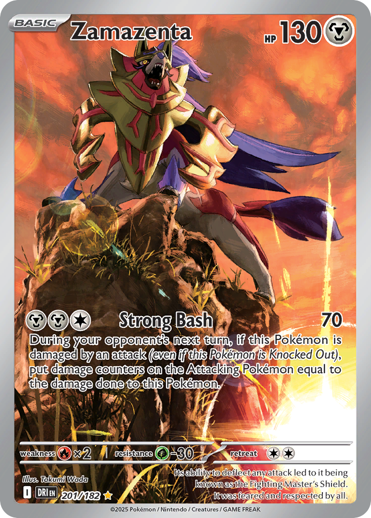 Zamazenta 201 Illustration Rare card from Destined Rivals