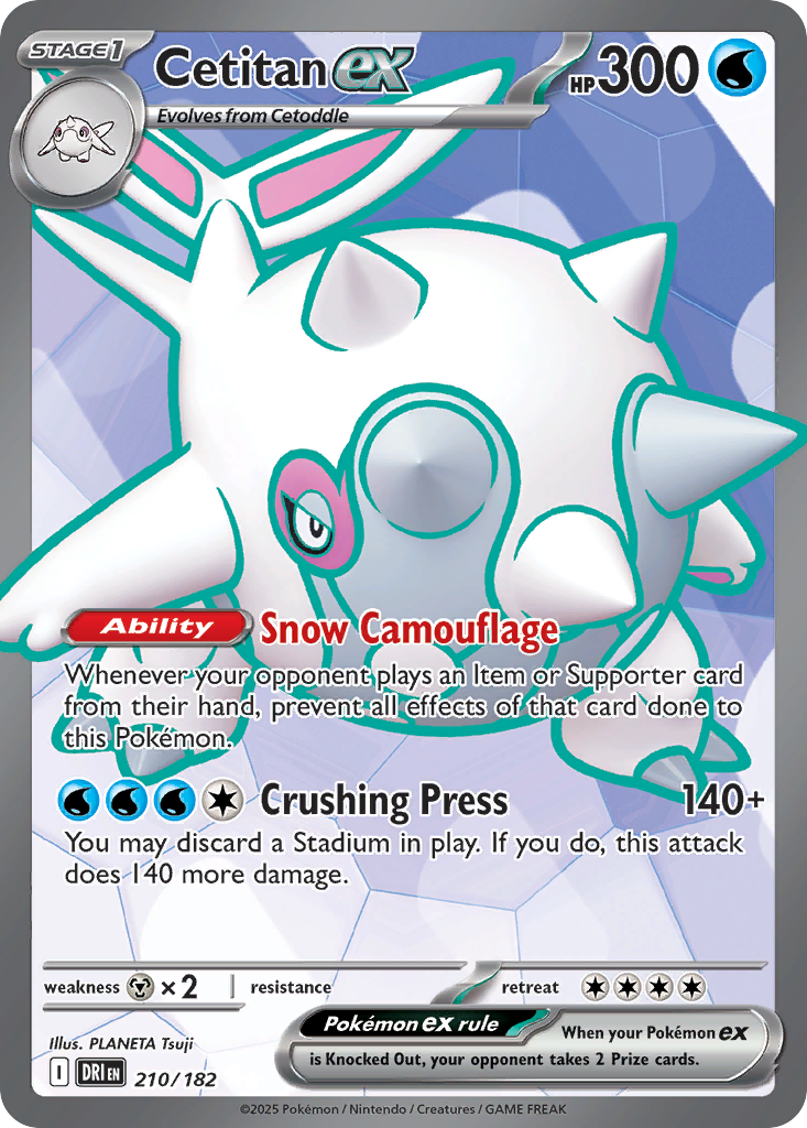 Cetitan ex 210/182 Ultra Rare card from Destined Rivals