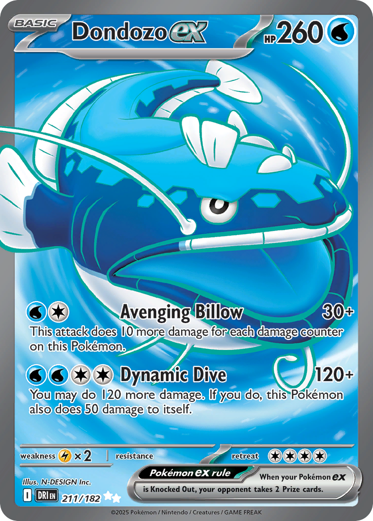 Dondozo ex 211 Ultra Rare card from Destined Rivals