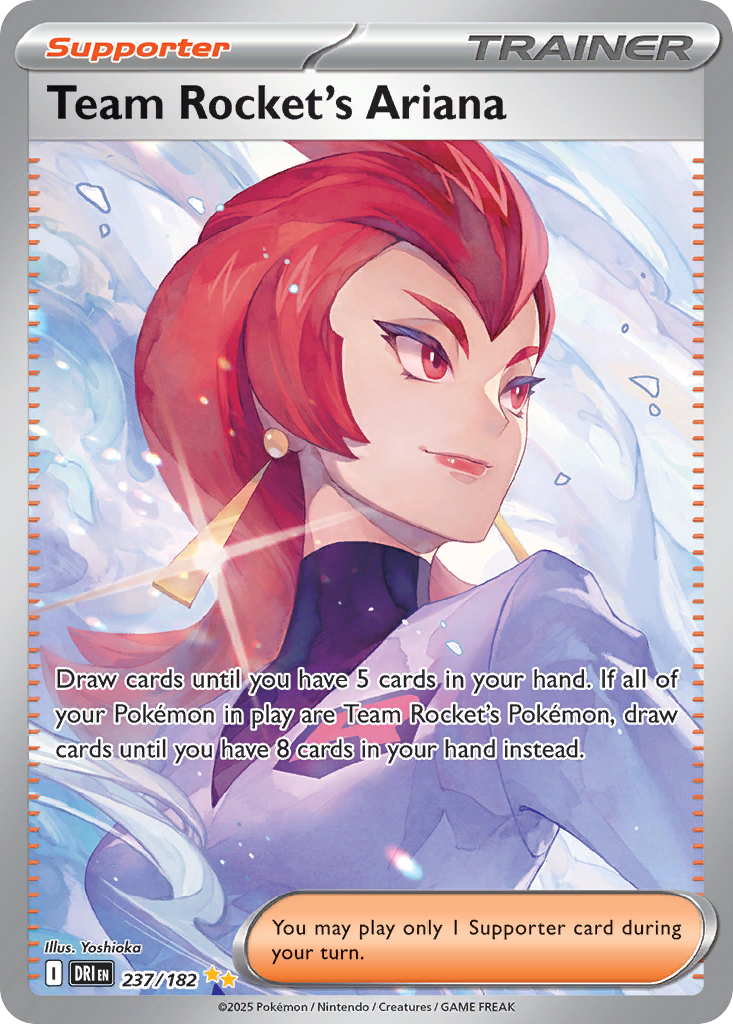 Team Rocket's Ariana 237/182 Special Illustration Rare card from Destined Rivals