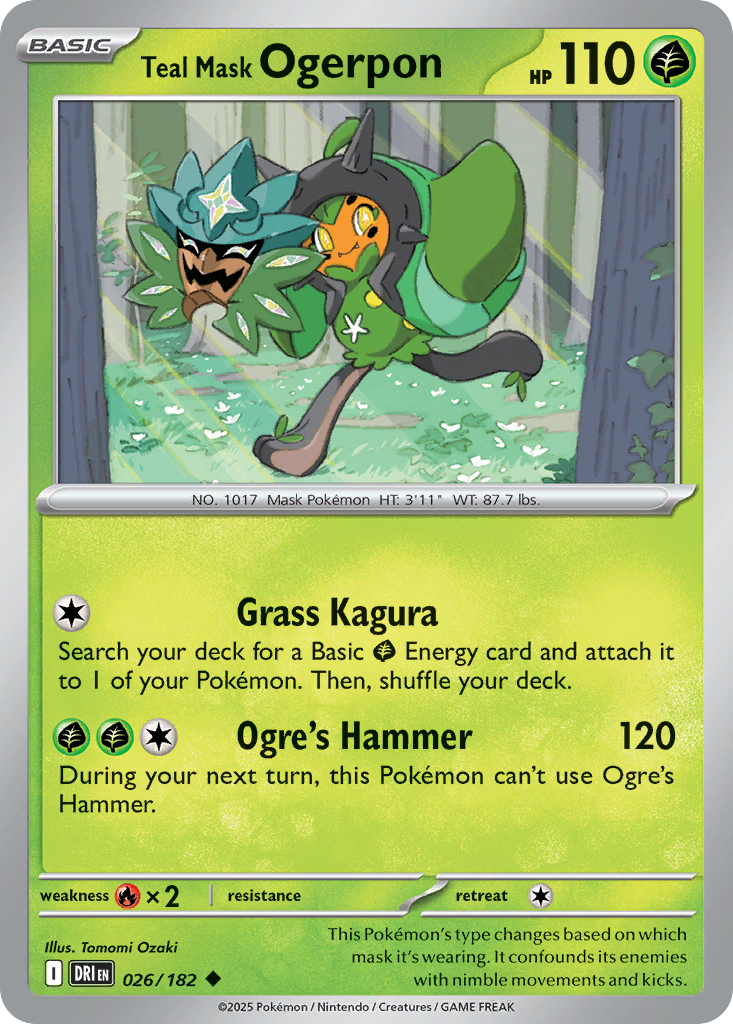 Teal Mask Ogerpon 26 Uncommon card from Destined Rivals