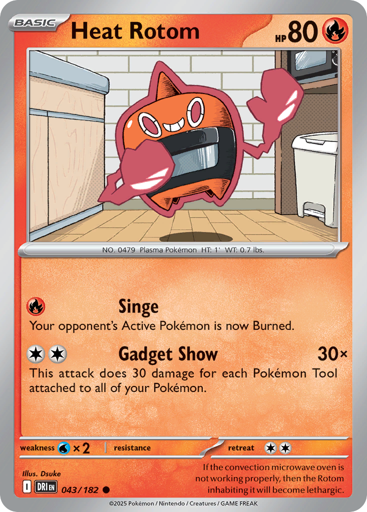 Heat Rotom 43/182 Common card from Destined Rivals