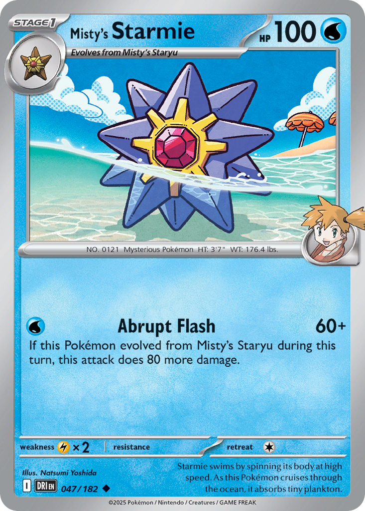 Misty's Starmie 47 Uncommon card from Destined Rivals