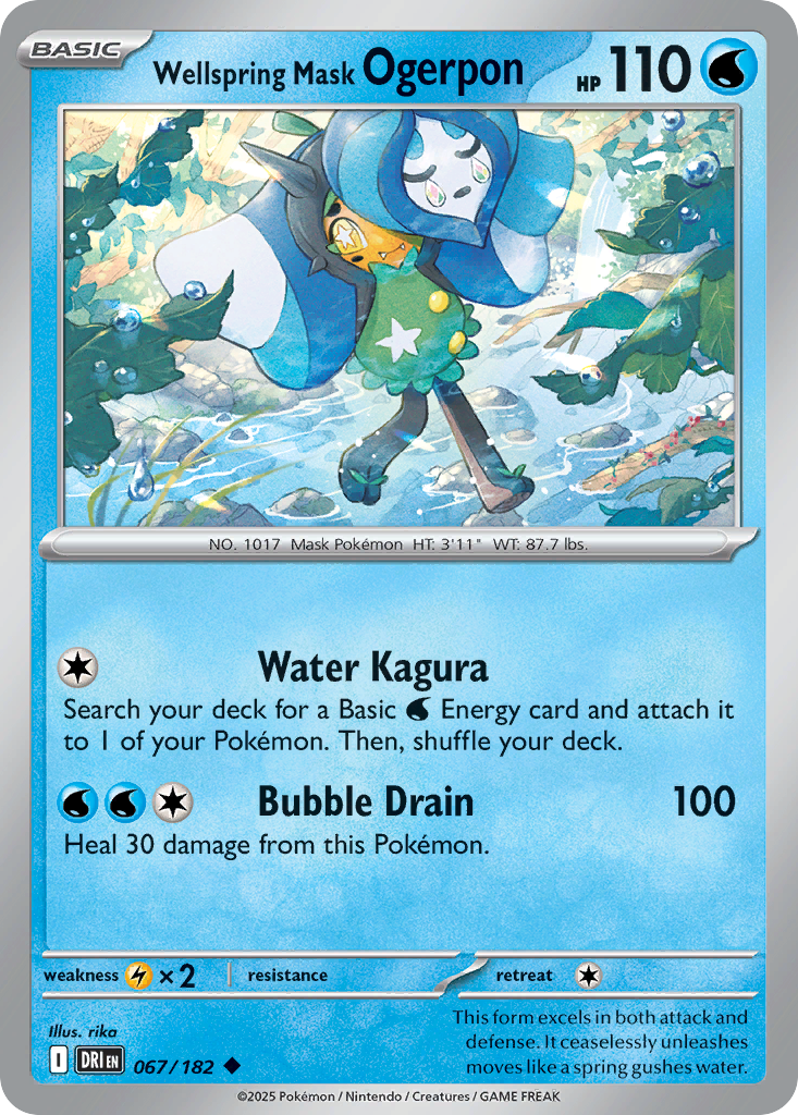 Wellspring Mask Ogerpon 67 Uncommon card from Destined Rivals