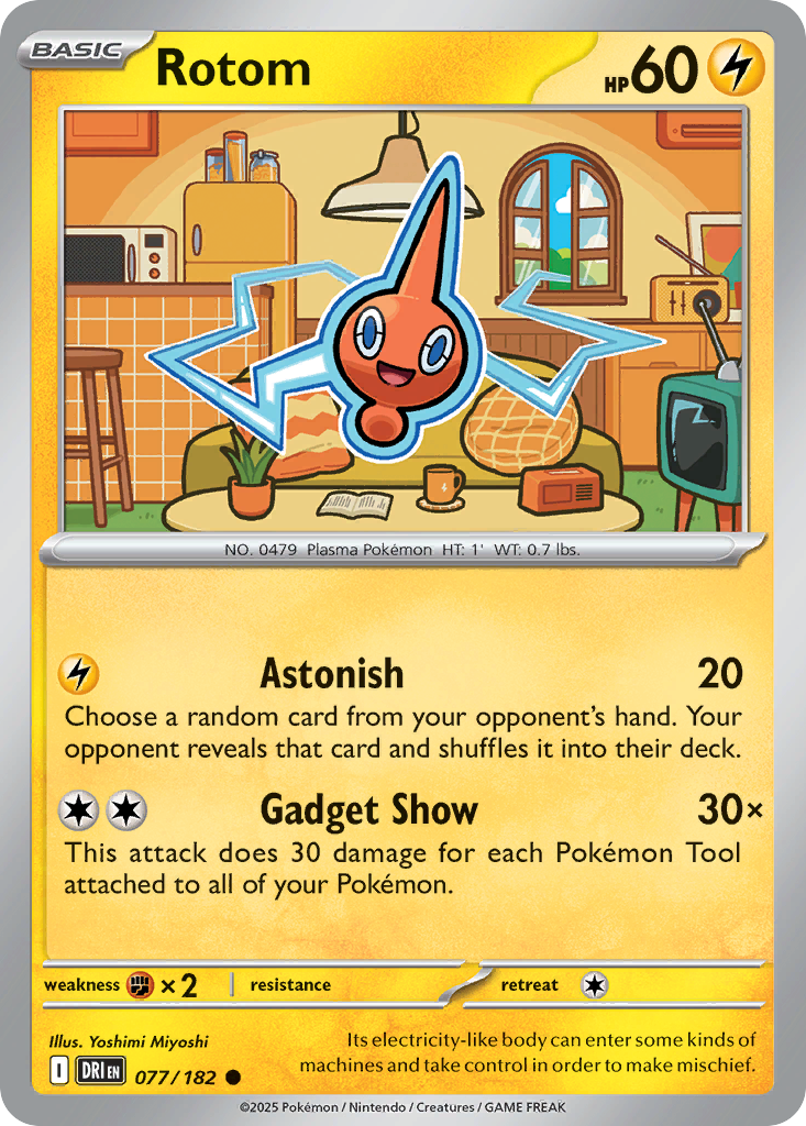 Rotom 77 Common card from Destined Rivals