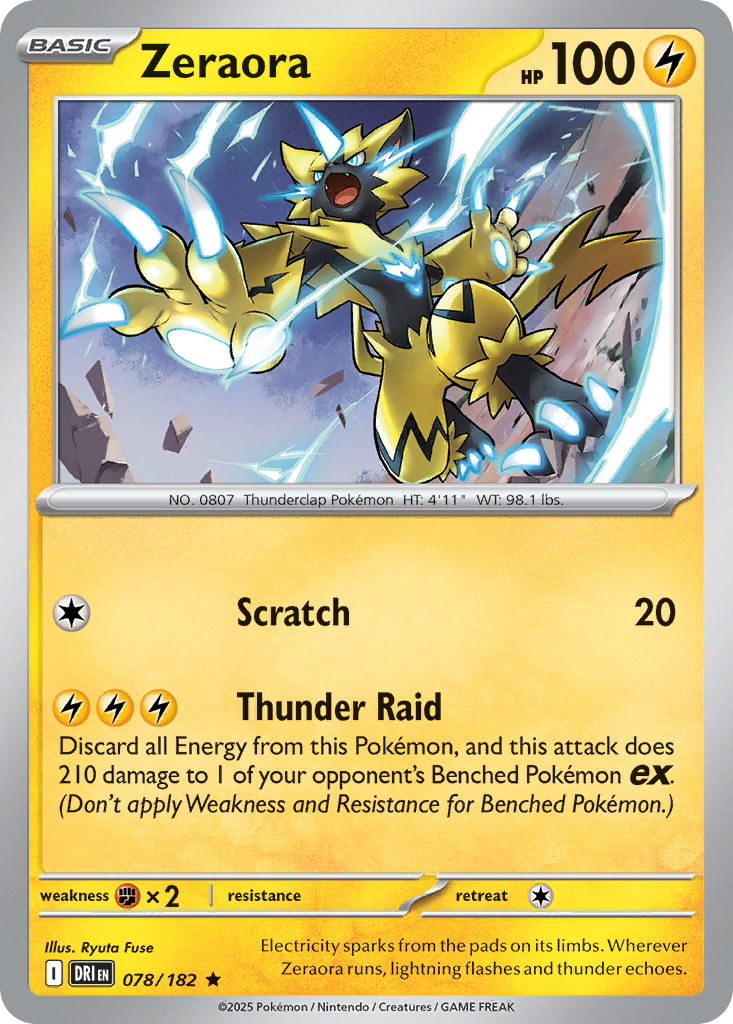 Zeraora 78 Rare card from Destined Rivals