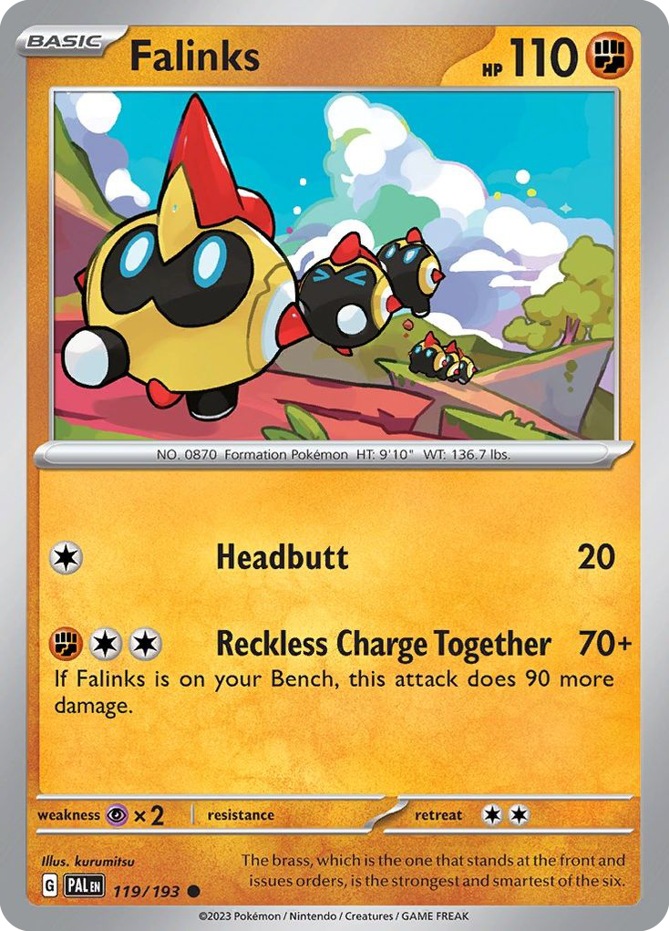 Falinks 119 Common card from Paldea Evolved
