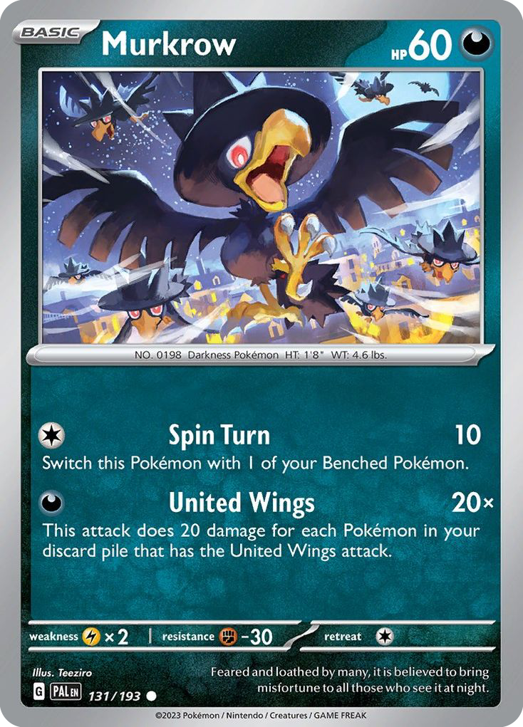Murkrow 131/193 Common card from Paldea Evolved