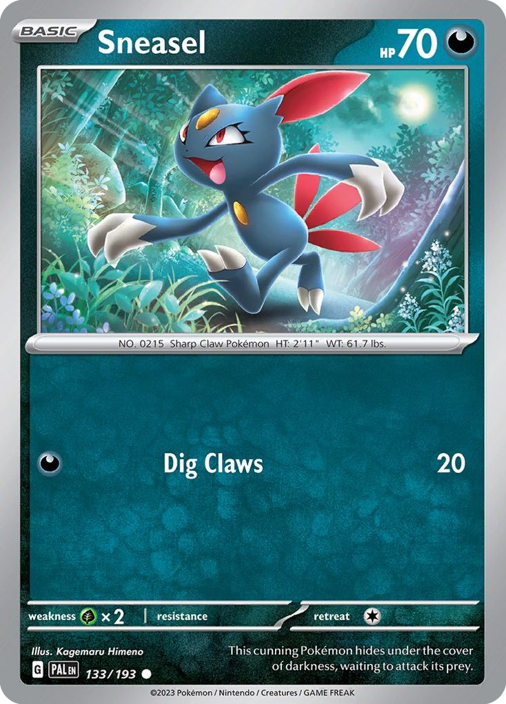 Sneasel 133/193 Common card from Paldea Evolved