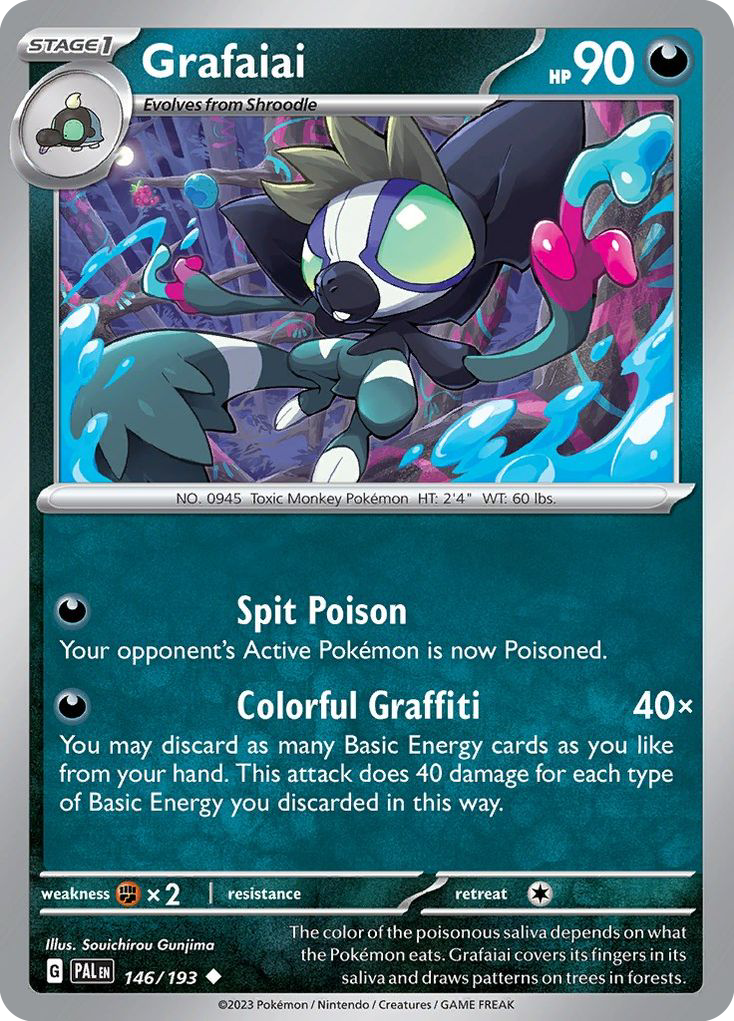 Grafaiai 146 Uncommon card from Paldea Evolved