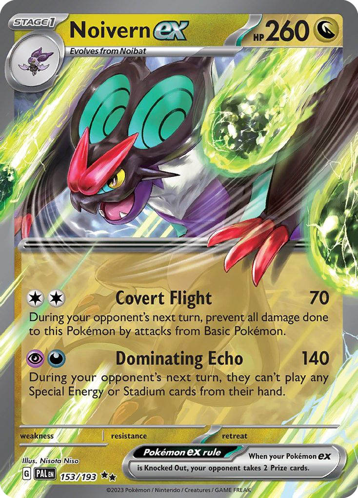 Noivern ex 153 Double Rare card from Paldea Evolved