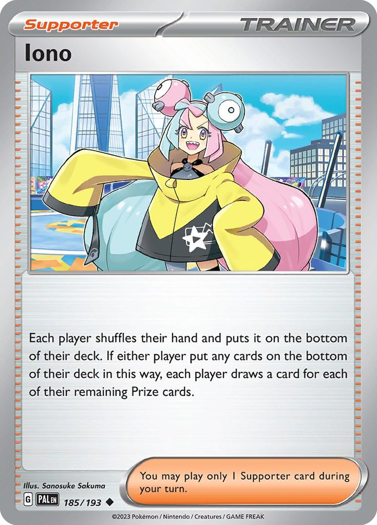 Iono 185/193 Uncommon card from Paldea Evolved