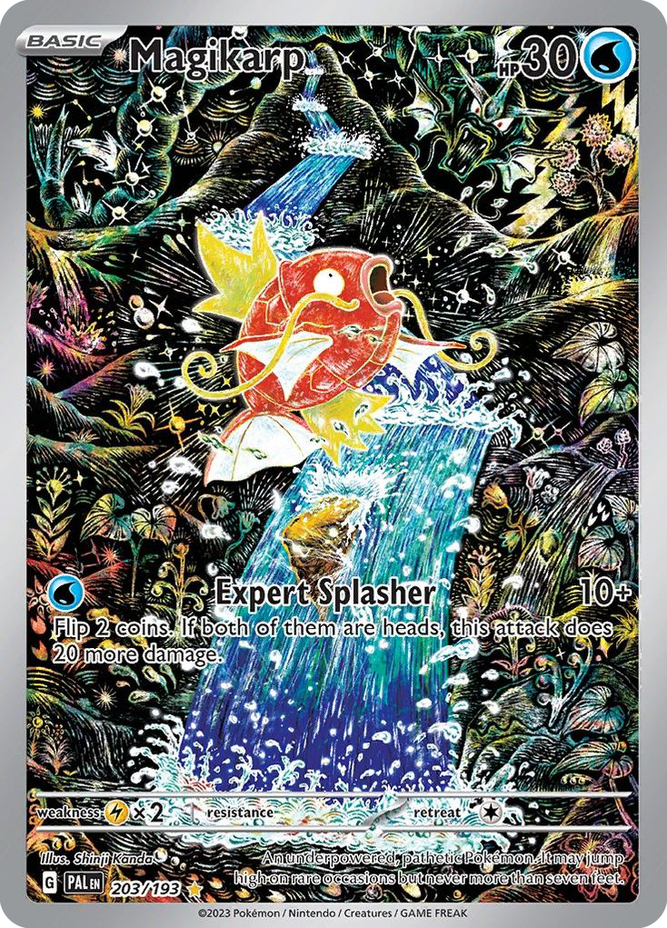 Magikarp 203 Illustration Rare card from Paldea Evolved