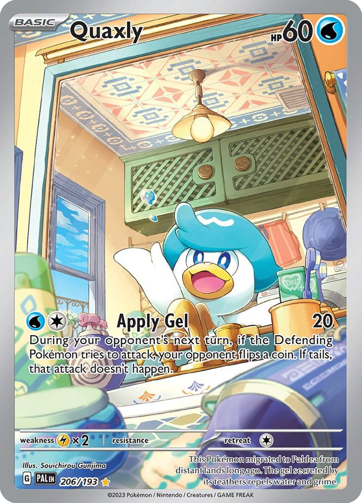 Quaxly 206/193 Illustration Rare card from Paldea Evolved