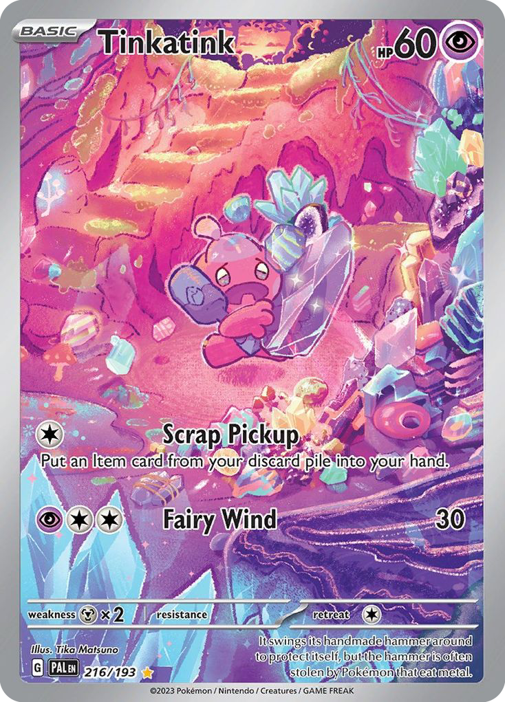 Tinkatink 216 Illustration Rare card from Paldea Evolved