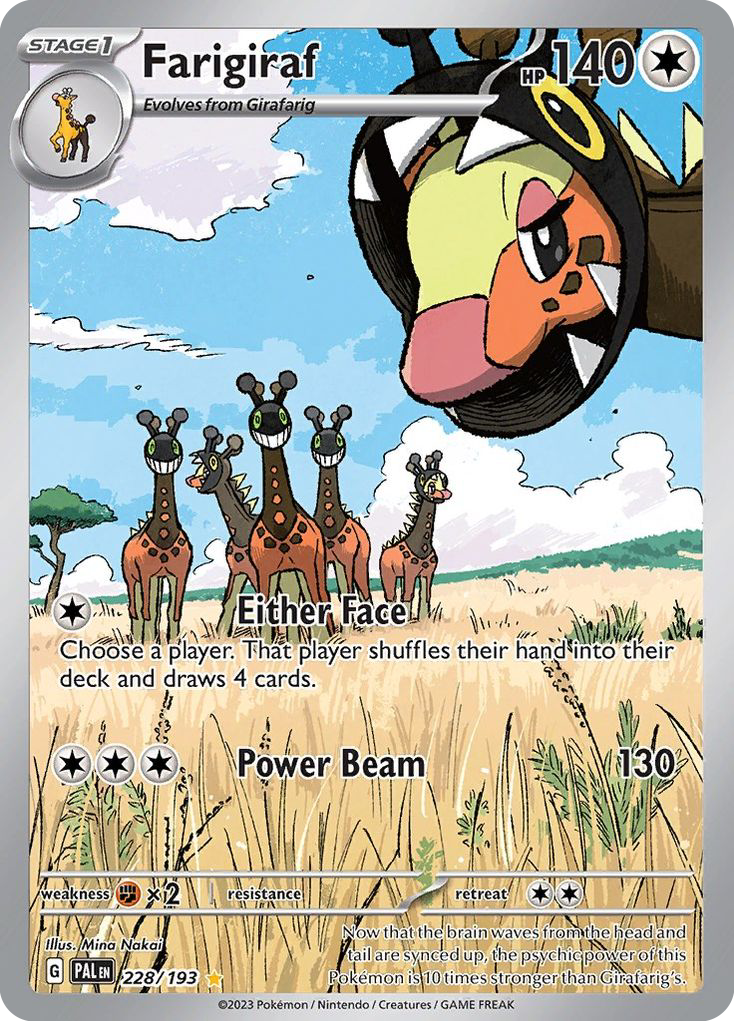 Farigiraf 228 Illustration Rare card from Paldea Evolved