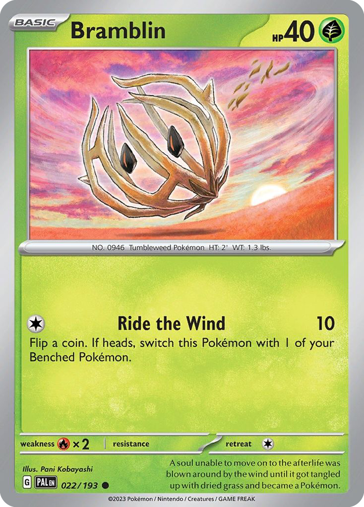 Bramblin 22/193 Common card from Paldea Evolved