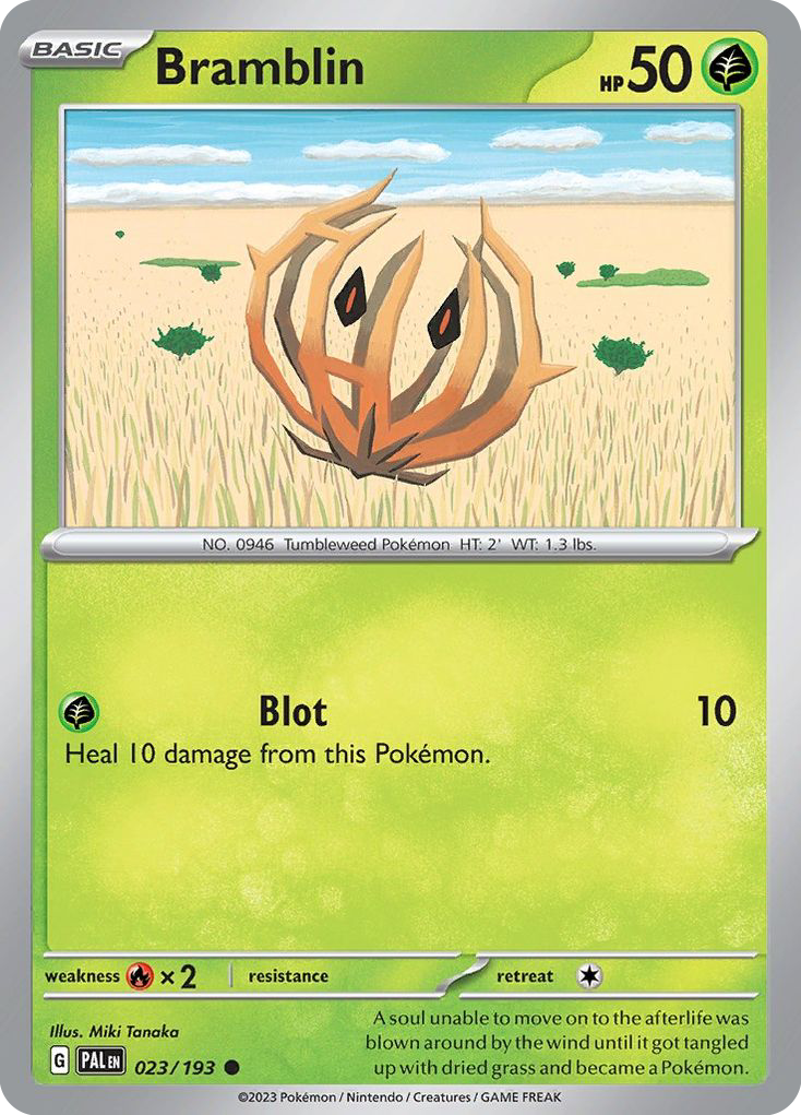 Bramblin 23/193 Common card from Paldea Evolved