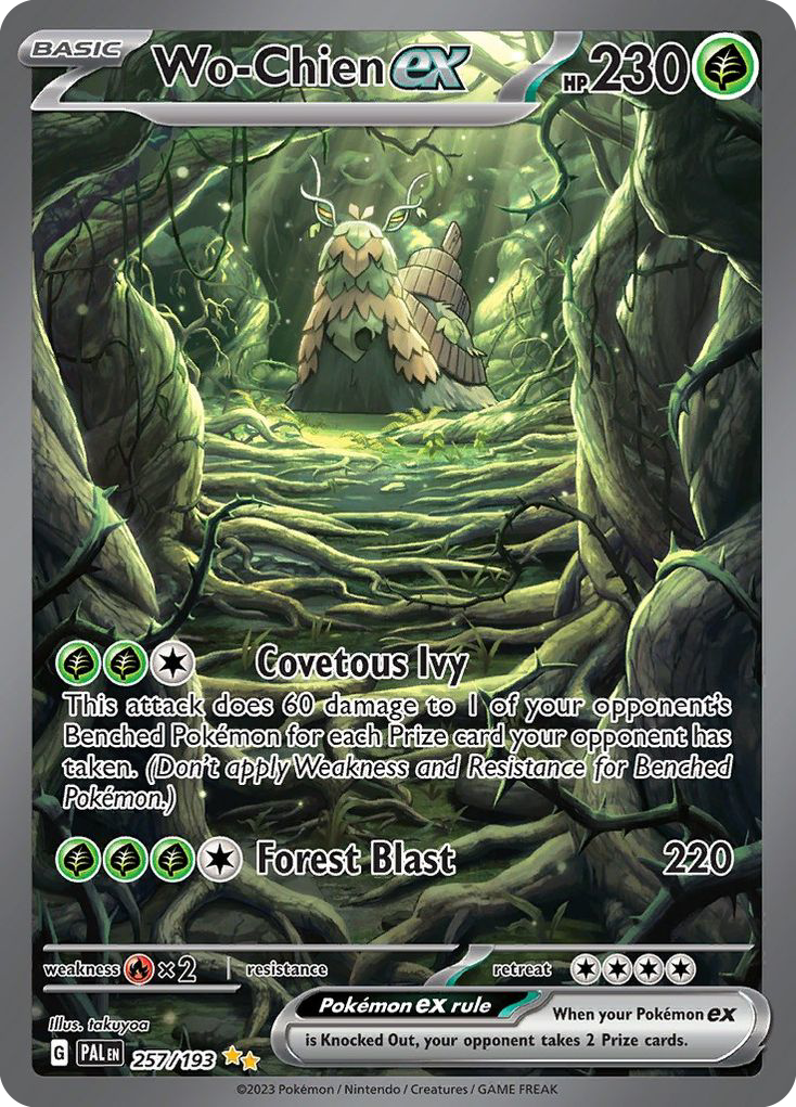 Wo-Chien ex 257 Special Illustration Rare card from Paldea Evolved