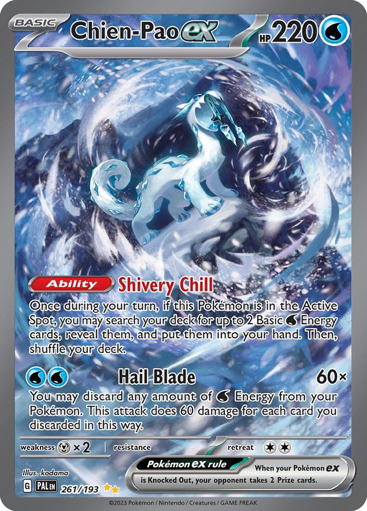 Chien-Pao ex 261 Special Illustration Rare card from Paldea Evolved