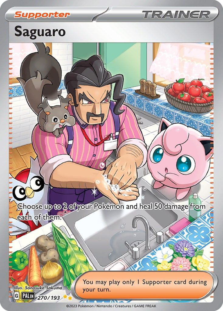 Saguaro 270 Special Illustration Rare card from Paldea Evolved